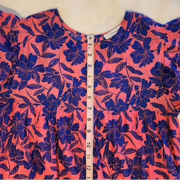 Olivaceous Floral Print Flutter Sleeve Summer Dress Size S - Picture 6 of 8